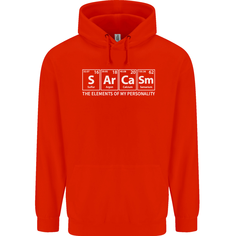 Sarcasm the Elements Personality Funny ECG Childrens Kids Hoodie Bright Red