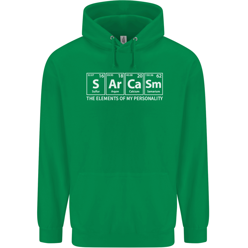 Sarcasm the Elements Personality Funny ECG Childrens Kids Hoodie Irish Green