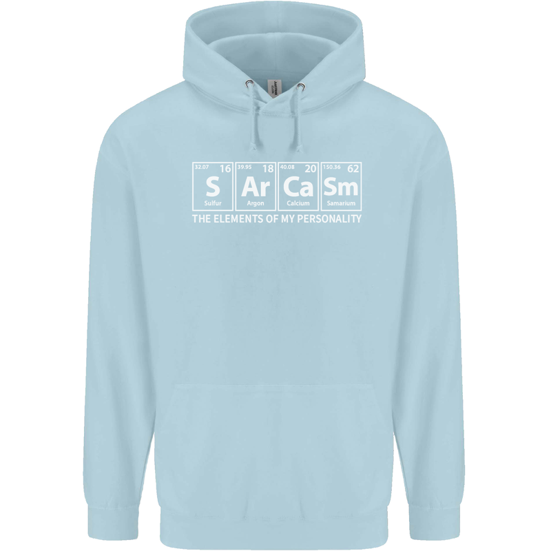 Sarcasm the Elements Personality Funny ECG Childrens Kids Hoodie Light Blue