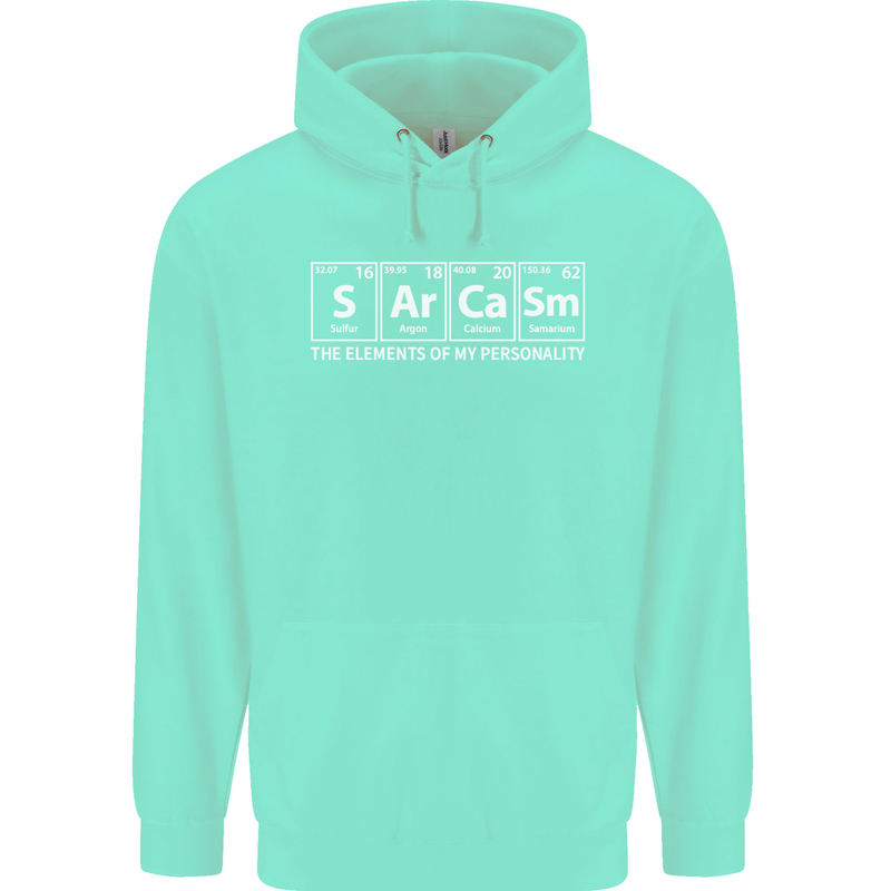 Sarcasm the Elements Personality Funny ECG Childrens Kids Hoodie Peppermint