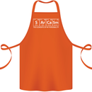 Sarcasm the Elements Personality Funny ECG Cotton Apron 100% Organic Orange