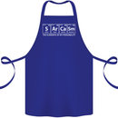 Sarcasm the Elements Personality Funny ECG Cotton Apron 100% Organic Royal Blue