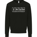 Sarcasm the Elements Personality Funny ECG Kids Sweatshirt Jumper Black