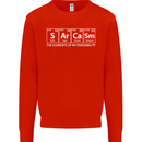 Sarcasm the Elements Personality Funny ECG Kids Sweatshirt Jumper Bright Red