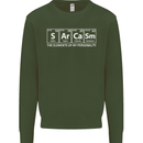 Sarcasm the Elements Personality Funny ECG Kids Sweatshirt Jumper Forest Green