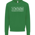 Sarcasm the Elements Personality Funny ECG Kids Sweatshirt Jumper Irish Green