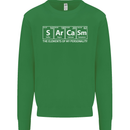 Sarcasm the Elements Personality Funny ECG Kids Sweatshirt Jumper Irish Green