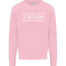 Sarcasm the Elements Personality Funny ECG Kids Sweatshirt Jumper Light Pink