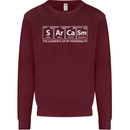 Sarcasm the Elements Personality Funny ECG Kids Sweatshirt Jumper Maroon