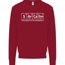 Sarcasm the Elements Personality Funny ECG Kids Sweatshirt Jumper Red