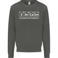 Sarcasm the Elements Personality Funny ECG Kids Sweatshirt Jumper Storm Grey