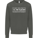Sarcasm the Elements Personality Funny ECG Kids Sweatshirt Jumper Storm Grey