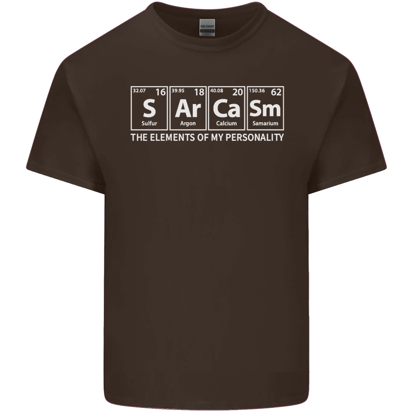 Sarcasm the Elements Personality Funny ECG Kids T-Shirt Childrens Chocolate