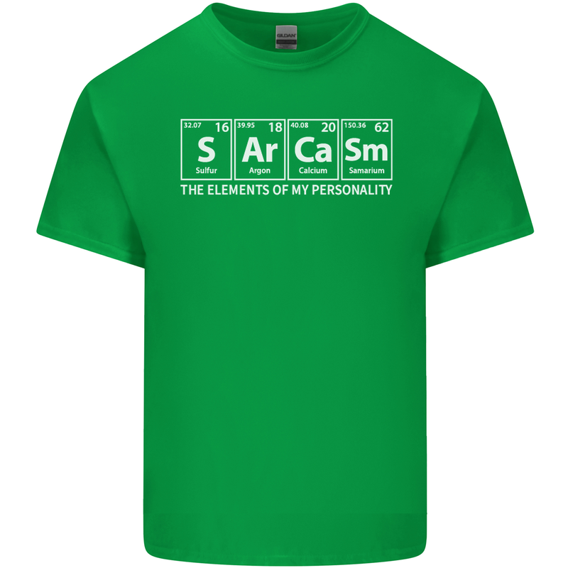 Sarcasm the Elements Personality Funny ECG Kids T-Shirt Childrens Irish Green