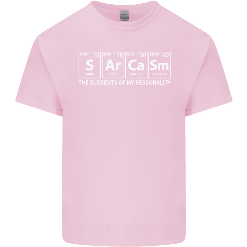 Sarcasm the Elements Personality Funny ECG Kids T-Shirt Childrens Light Pink