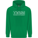 Sarcasm the Elements Personality Funny ECG Mens 80% Cotton Hoodie Irish Green
