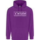 Sarcasm the Elements Personality Funny ECG Mens 80% Cotton Hoodie Purple