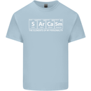 Sarcasm the Elements Personality Funny ECG Mens Cotton T-Shirt Tee Top Light Blue