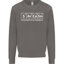 Sarcasm the Elements Personality Funny ECG Mens Sweatshirt Jumper Charcoal