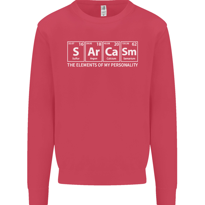 Sarcasm the Elements Personality Funny ECG Mens Sweatshirt Jumper Heliconia