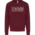 Sarcasm the Elements Personality Funny ECG Mens Sweatshirt Jumper Maroon