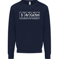 Sarcasm the Elements Personality Funny ECG Mens Sweatshirt Jumper Navy Blue