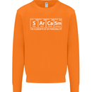 Sarcasm the Elements Personality Funny ECG Mens Sweatshirt Jumper Orange