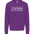 Sarcasm the Elements Personality Funny ECG Mens Sweatshirt Jumper Purple
