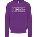 Sarcasm the Elements Personality Funny ECG Mens Sweatshirt Jumper Purple