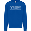 Sarcasm the Elements Personality Funny ECG Mens Sweatshirt Jumper Royal Blue