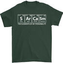 Sarcasm the Elements Personality Funny ECG Mens T-Shirt Cotton Gildan Forest Green