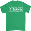 Sarcasm the Elements Personality Funny ECG Mens T-Shirt Cotton Gildan Irish Green