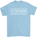 Sarcasm the Elements Personality Funny ECG Mens T-Shirt Cotton Gildan Light Blue