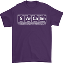 Sarcasm the Elements Personality Funny ECG Mens T-Shirt Cotton Gildan Purple