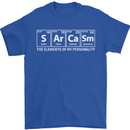 Sarcasm the Elements Personality Funny ECG Mens T-Shirt Cotton Gildan Royal Blue