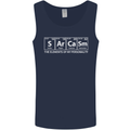 Sarcasm the Elements Personality Funny ECG Mens Vest Tank Top Navy Blue