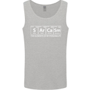 Sarcasm the Elements Personality Funny ECG Mens Vest Tank Top Sports Grey