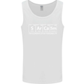 Sarcasm the Elements Personality Funny ECG Mens Vest Tank Top White