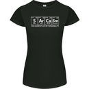 Sarcasm the Elements Personality Funny ECG Womens Petite Cut T-Shirt Black