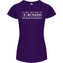 Sarcasm the Elements Personality Funny ECG Womens Petite Cut T-Shirt Purple