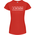 Sarcasm the Elements Personality Funny ECG Womens Petite Cut T-Shirt Red