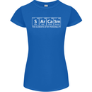 Sarcasm the Elements Personality Funny ECG Womens Petite Cut T-Shirt Royal Blue