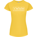 Sarcasm the Elements Personality Funny ECG Womens Petite Cut T-Shirt Yellow
