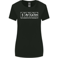 Sarcasm the Elements Personality Funny ECG Womens Wider Cut T-Shirt Black