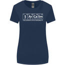 Sarcasm the Elements Personality Funny ECG Womens Wider Cut T-Shirt Navy Blue