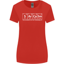 Sarcasm the Elements Personality Funny ECG Womens Wider Cut T-Shirt Red