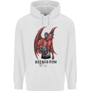 Satan's Gym Bodybuilding Training Top Mens 80% Cotton Hoodie White
