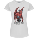 Satan's Gym Bodybuilding Training Top Womens Petite Cut T-Shirt White