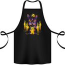 Satanic Cat Evil Feline Devil Worship Voodoo Cotton Apron 100% Organic Black