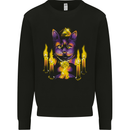 Satanic Cat Evil Feline Devil Worship Voodoo Kids Sweatshirt Jumper Black